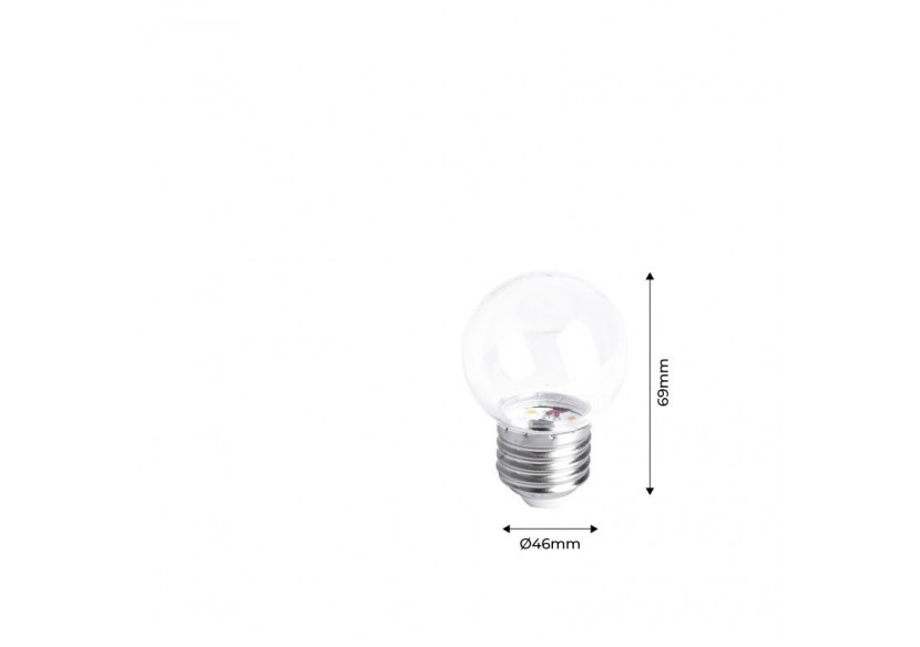 Ampoule LED E27 1W G45 transparente - B1318-E27-AR - Barcelona LED