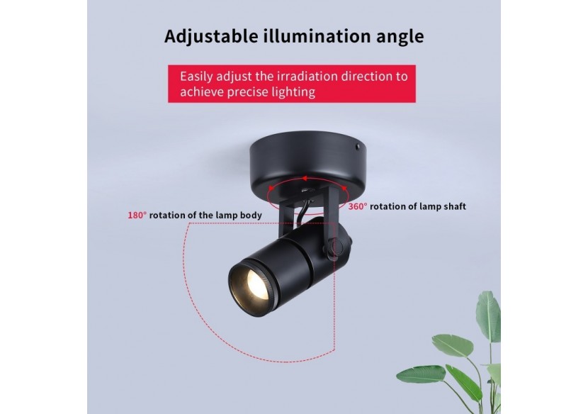 Applique LED 12W orientable avec angle d'éclairage réglable"Escop" - L210-N - Barcelona LED