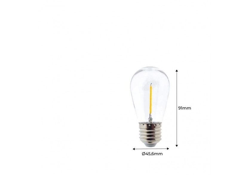 Ampoule LED E27 S14 Transparente 1W - B1317-E27-270 - Barcelona LED