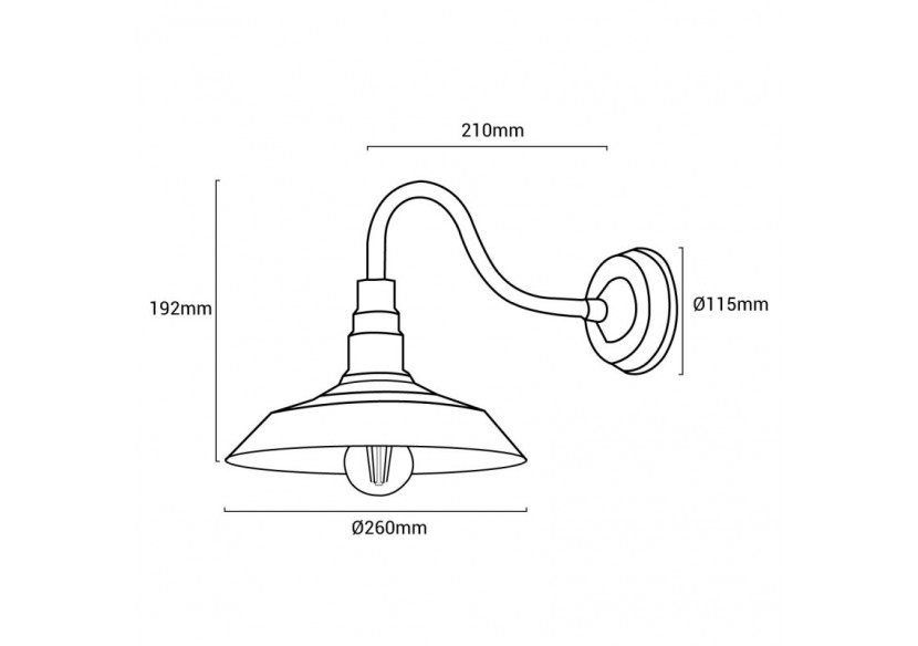 Applique murale vintage "Roc" - L3042-N - Barcelona LED