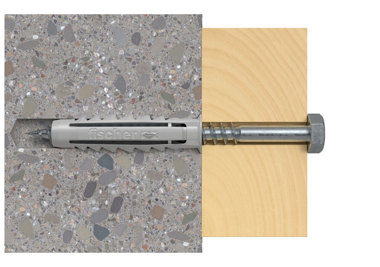 Cheville nylon collerette SX10 - Boite de 50