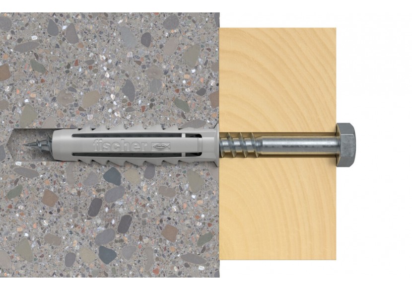 Cheville nylon collerette SX10 - Boite de 50