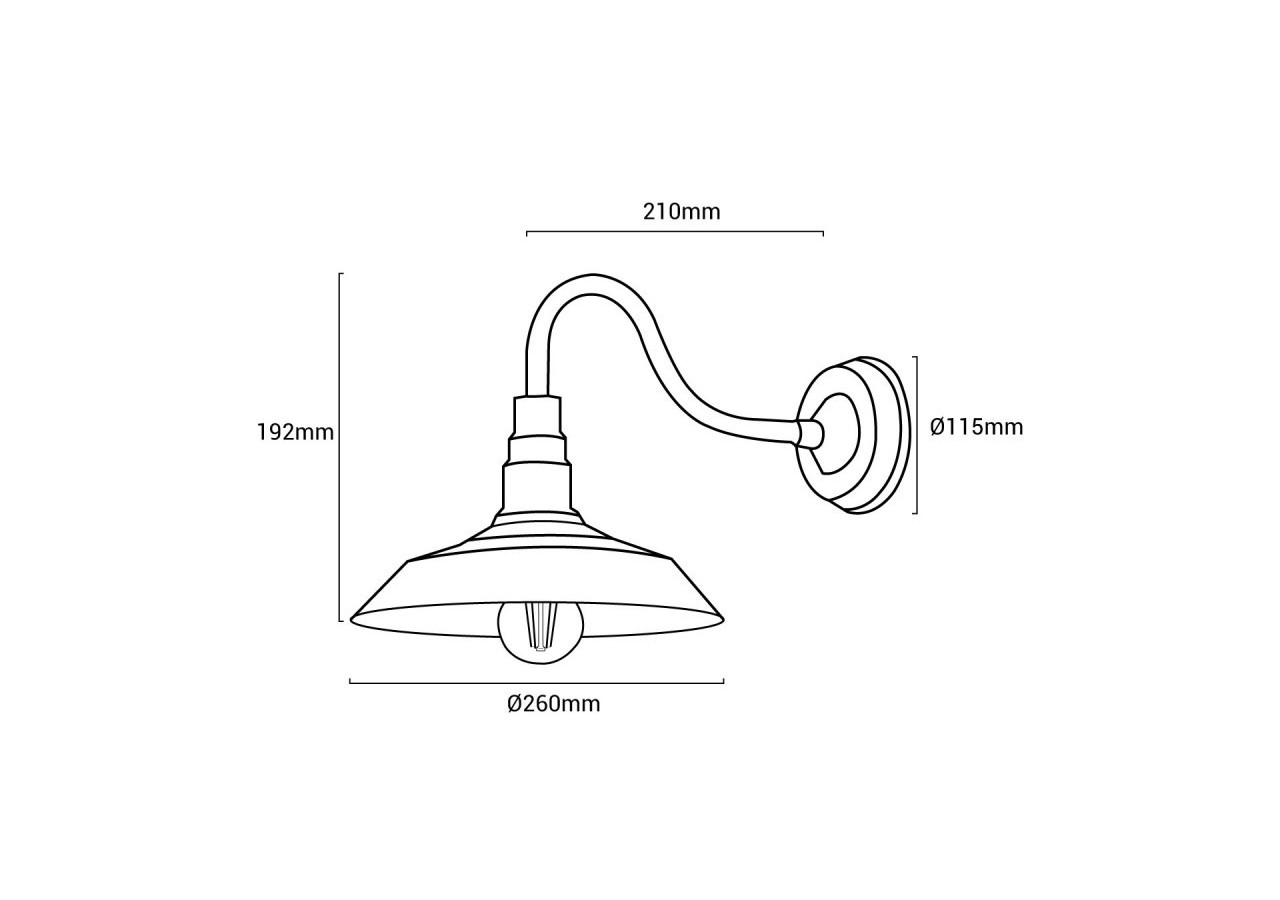 Applique murale vintage "Roc" - L3042-GR - Barcelona LED