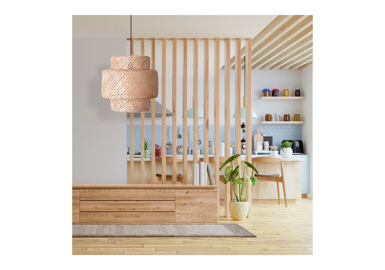 Suspension en osier "Onna" - K176-N - Barcelona LED