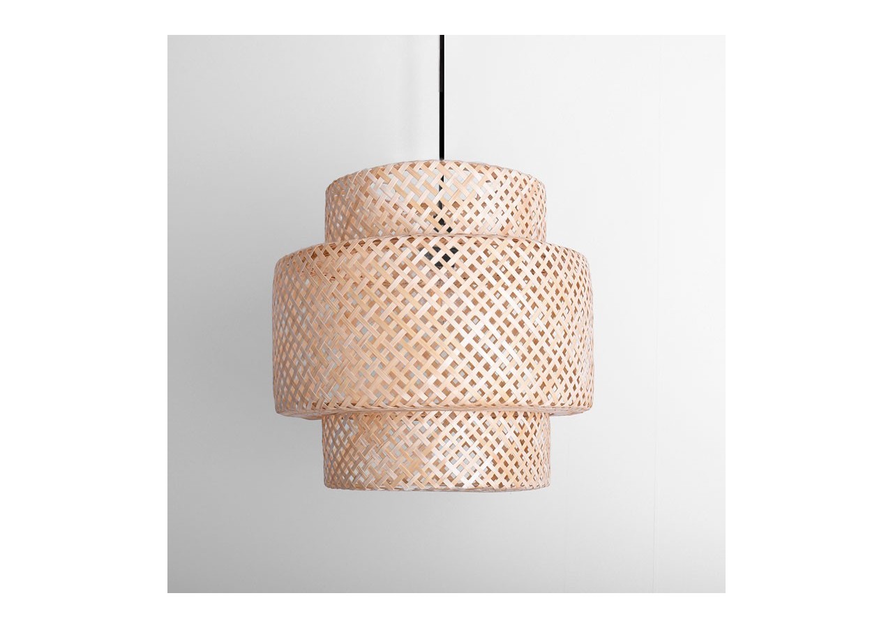 Suspension en osier "Onna" - K176-N - Barcelona LED