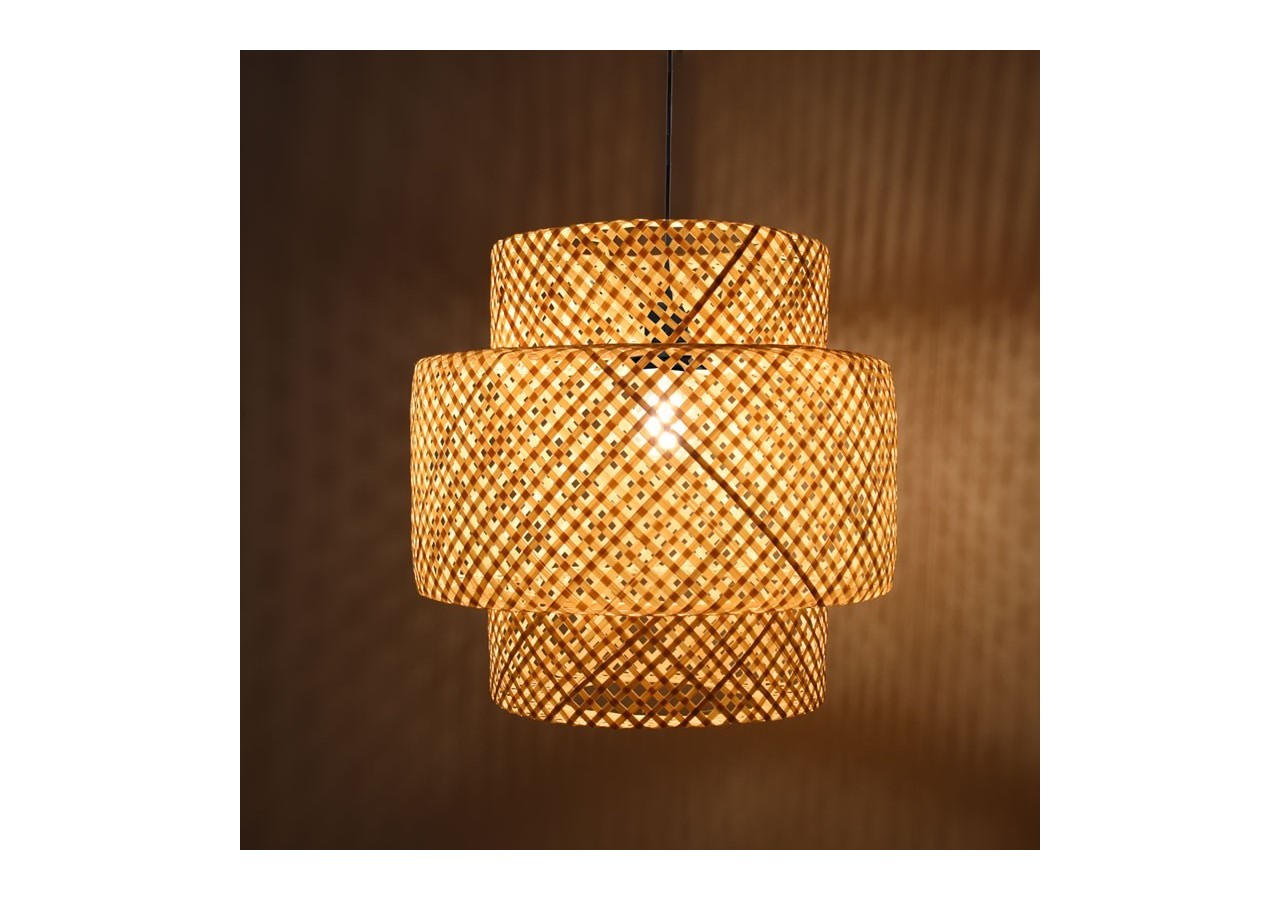 Suspension en osier "Onna" - K176-N - Barcelona LED