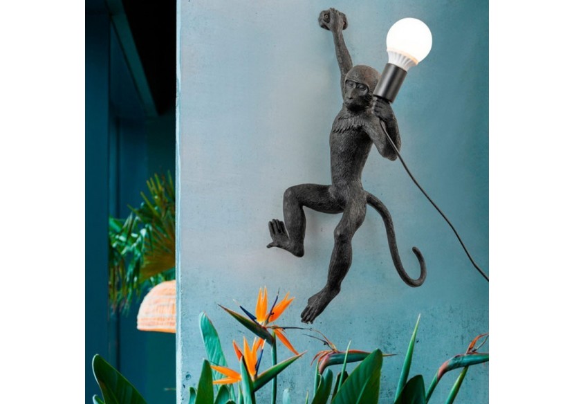 Applique murale design singe en résine "César" - L4032-P2 - Barcelona LED Applique murale design singe en résine "César" - L4032-P2 - Barcelona LED