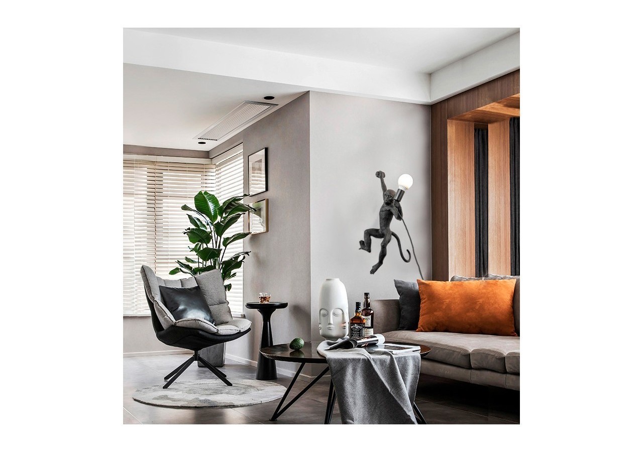 Applique murale design singe en résine "César" - L4032-P2 - Barcelona LED