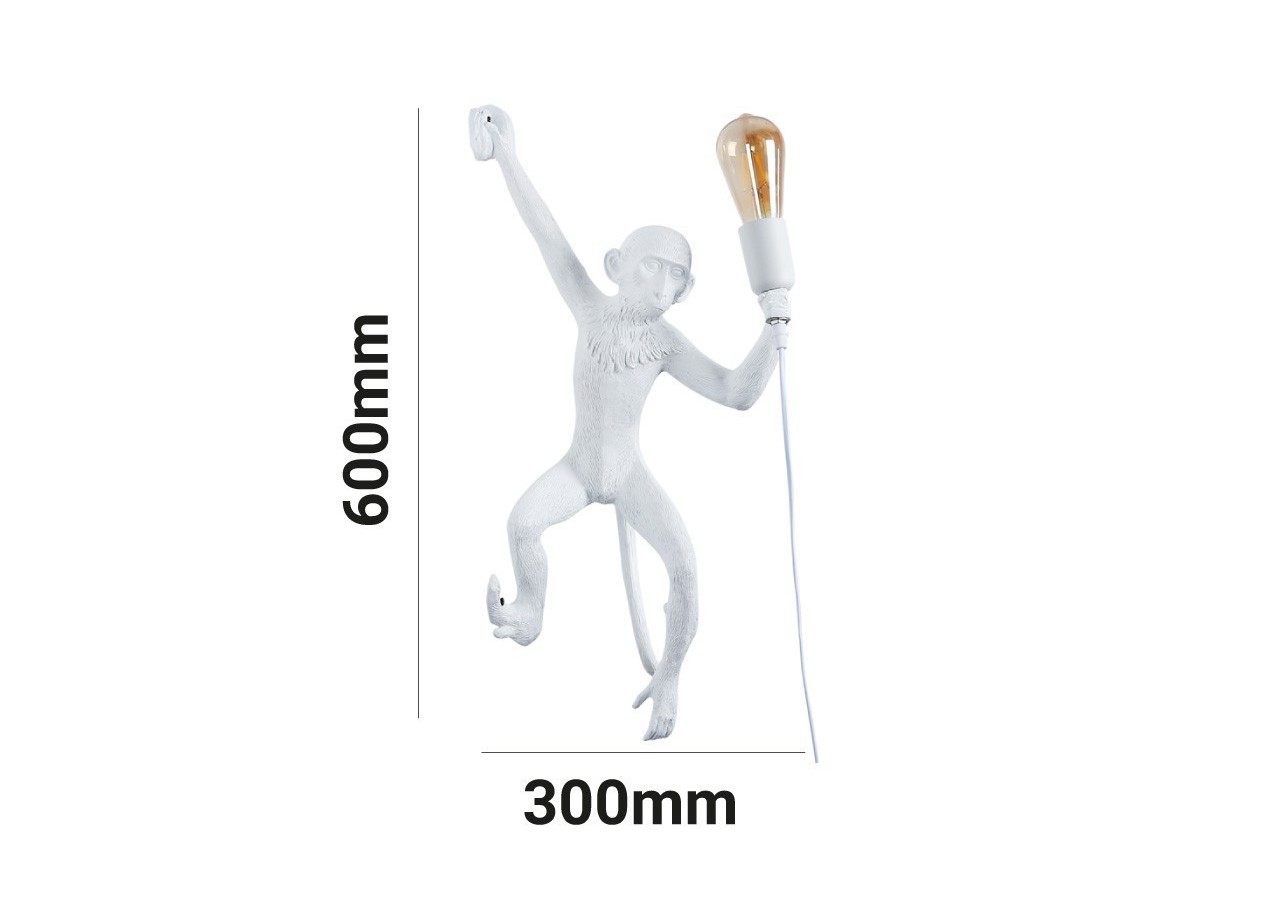 Applique murale design singe en résine "César" - L4031-P2 - Barcelona LED