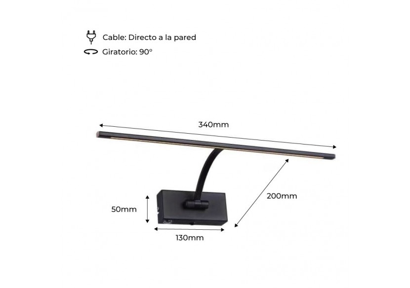 Applique pour tableau LED 6W orientable - LN1522-N-BC1 - Barcelona LED Applique pour tableau LED 6W orientable - LN1522-N-BC1 - Barcelona LED