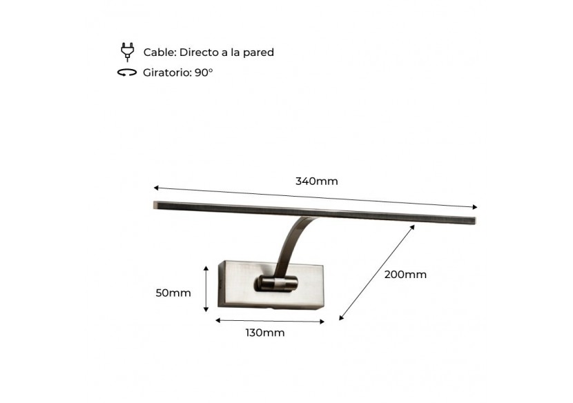 Applique pour tableau LED 6W orientable - LN1522-NS-BC1 - Barcelona LED