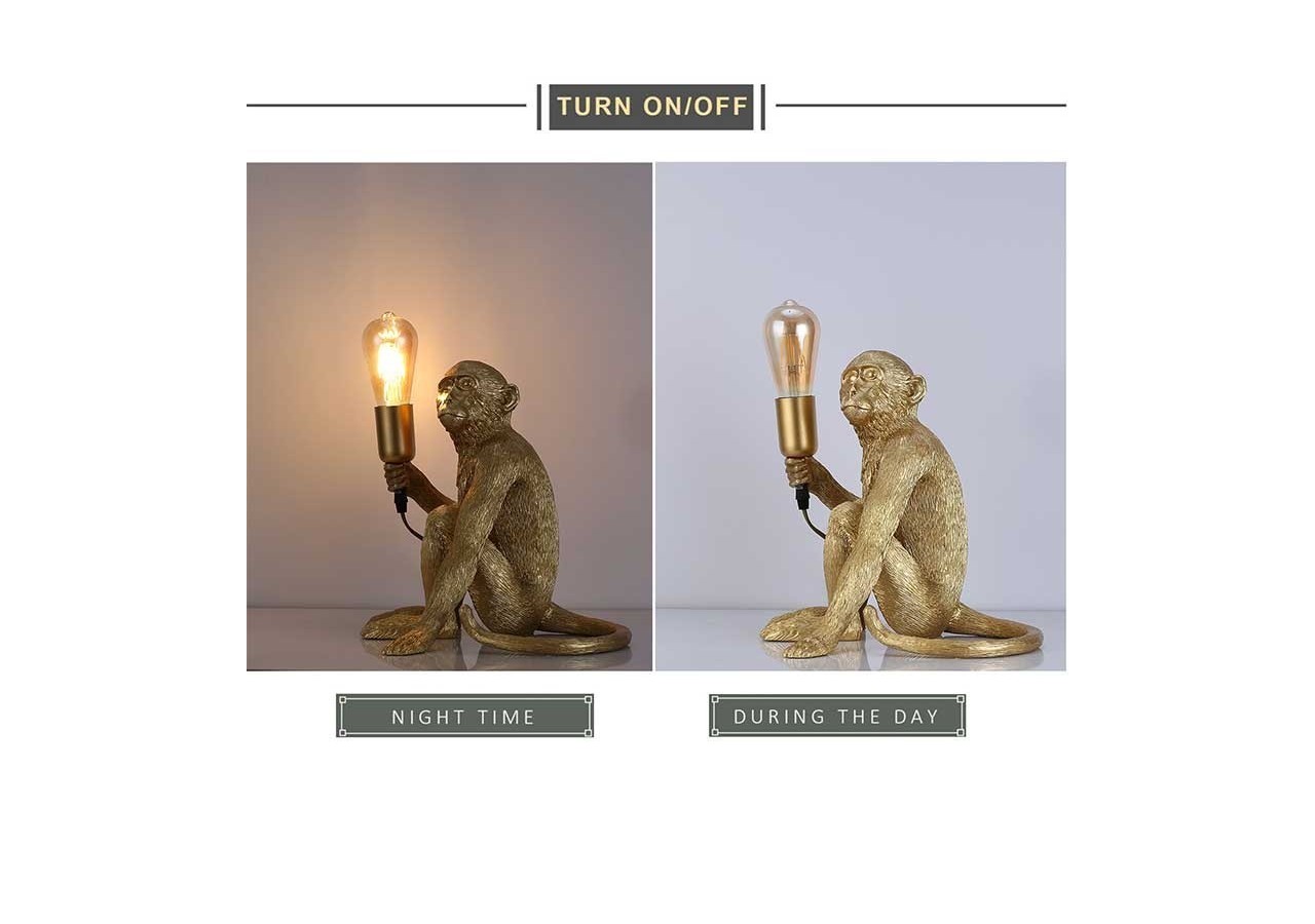 Lampe design singe en résine "Rila" - L4030-MS1 - Barcelona LED