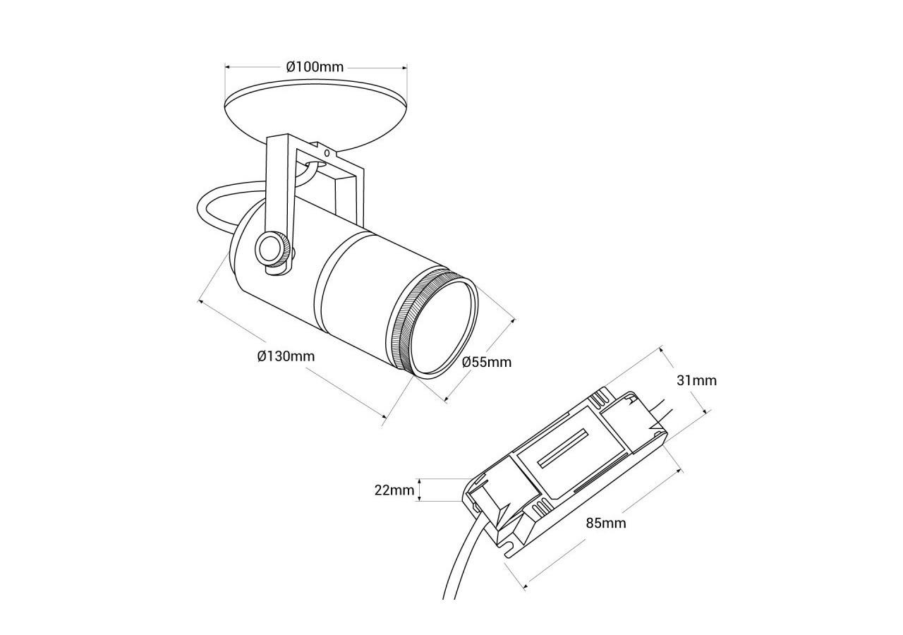Spot LED COB encastrable 12W "Coopen" orientable avec zoom - L215-N - Barcelona LED