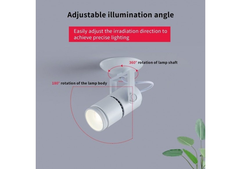Spot LED COB encastrable 12W "Coopen" orientable avec zoom - L215-B - Barcelona LED
