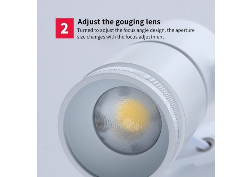 Spot LED COB encastrable 12W "Coopen" orientable avec zoom - L215-B - Barcelona LED