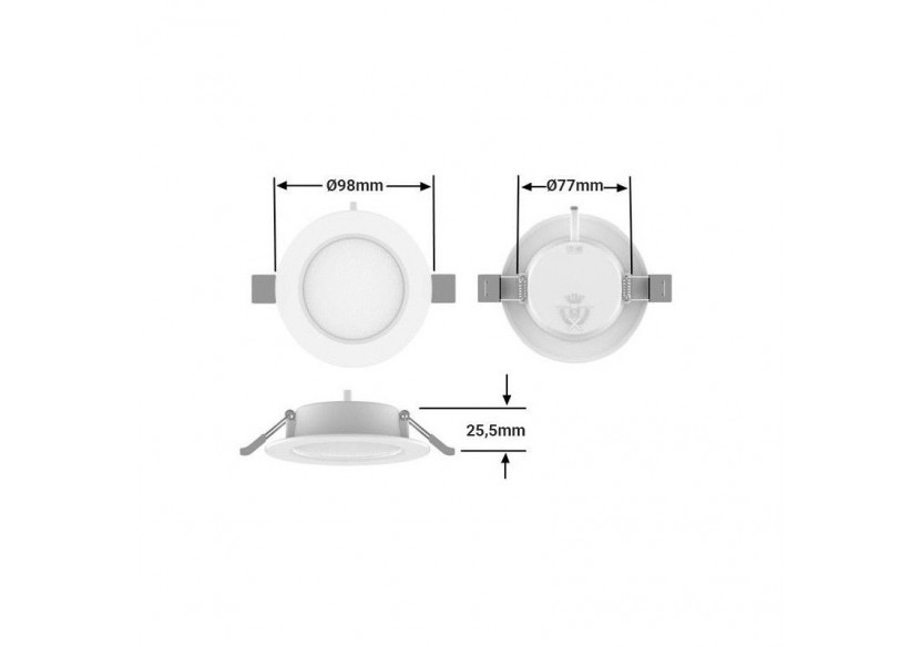 Spot LED encastrable 4W découpe diamètre 77mm - B1240-B-4W-BN - Barcelona LED
