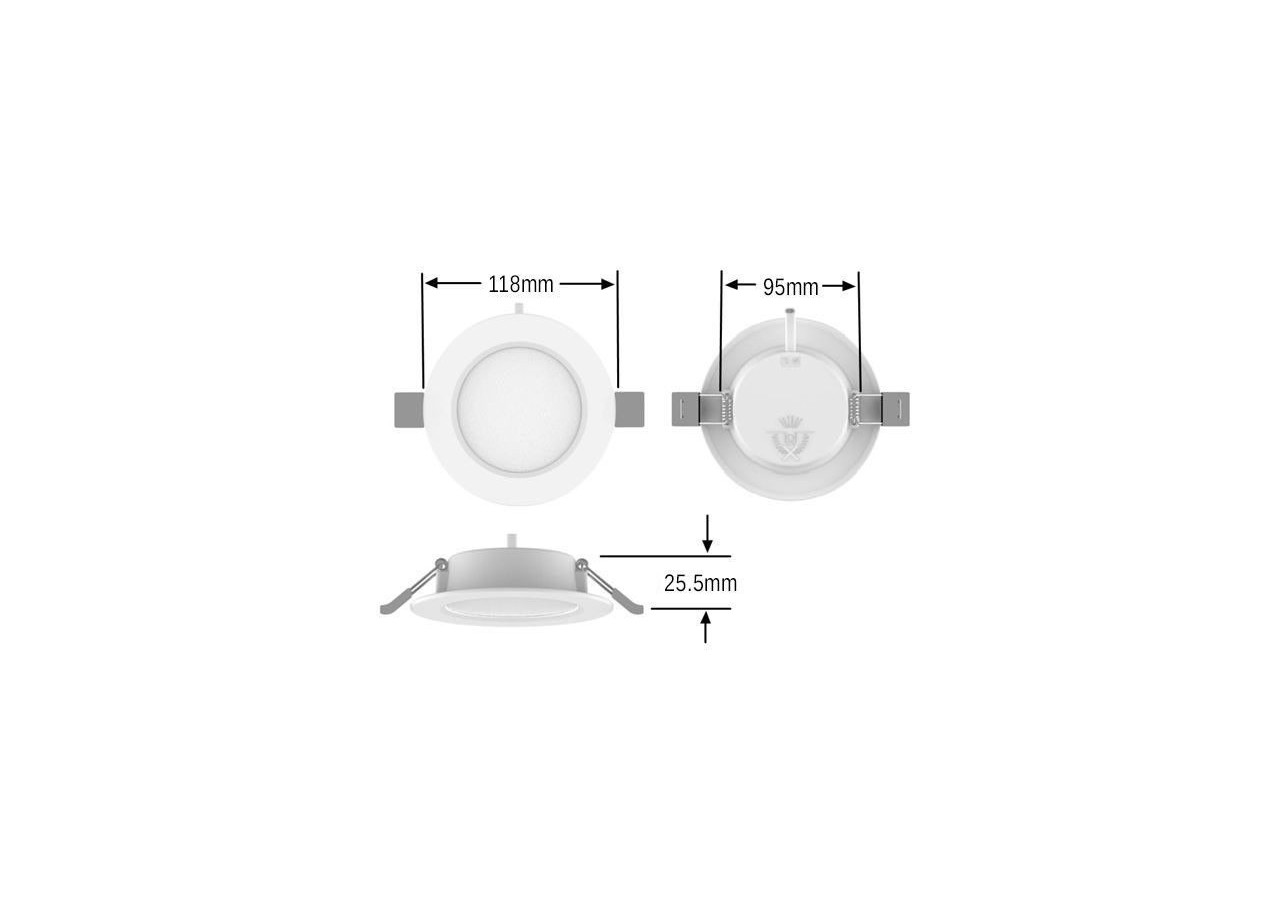 Spot LED encastrable 6W découpe diamètre 95mm - B1241-B-6W-BC - Barcelona LED