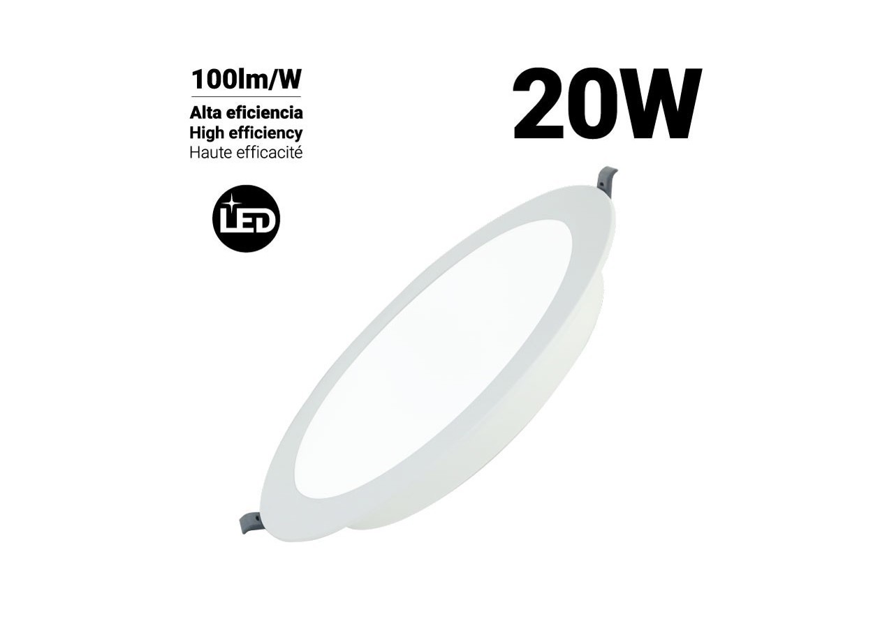Spot LED encastrable 20W découpe diamètre 190mm - B1242-B-20W-BF - Barcelona LED