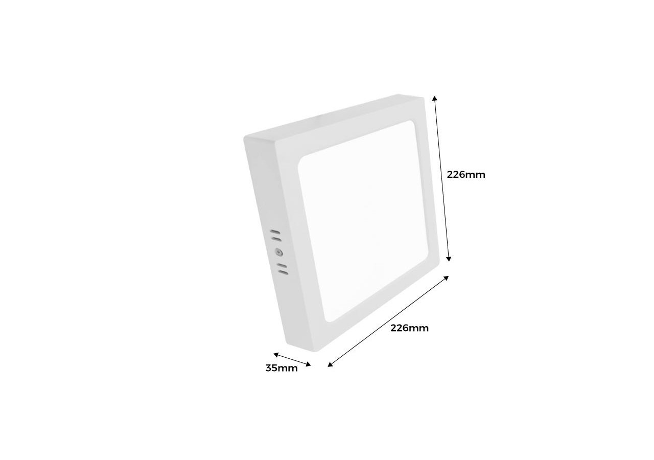 Plafonnier LED carré 18W - B1030-B-18W-BN - Barcelona LED
