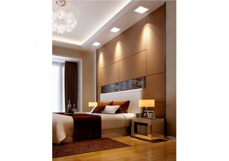 Dalle LED encastrable carré 22W découpe 190 X 190mm - B1040-B-22W-BN - Barcelona LED 2