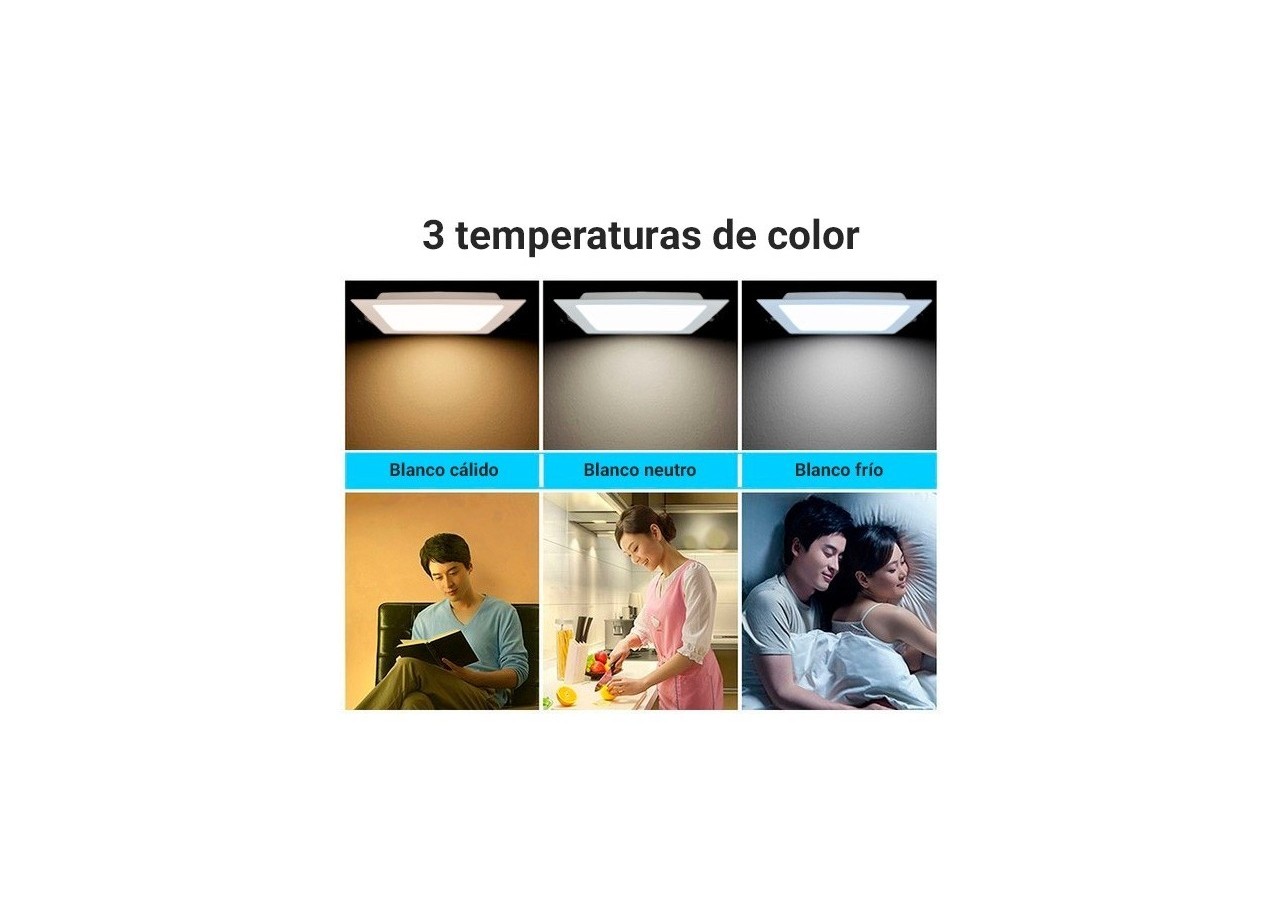 Dalle LED encastrable carré 22W découpe 190 X 190mm - B1040-B-22W-BF - Barcelona LED