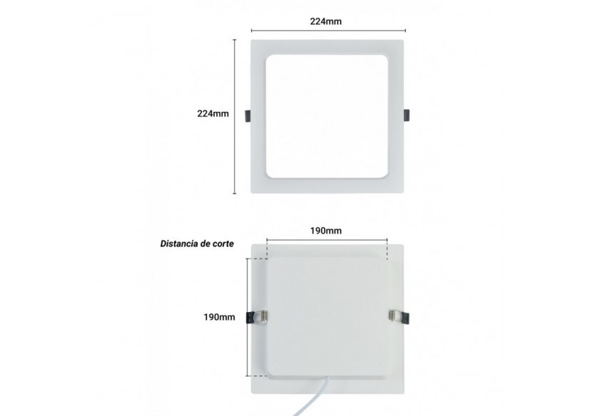 Dalle LED encastrable carré 22W découpe 190 X 190mm - B1040-B-22W-BF - Barcelona LED Dalle LED encastrable carré 22W découpe 190 X 190mm - B1040-B-22W-BF - Barcelona LED
