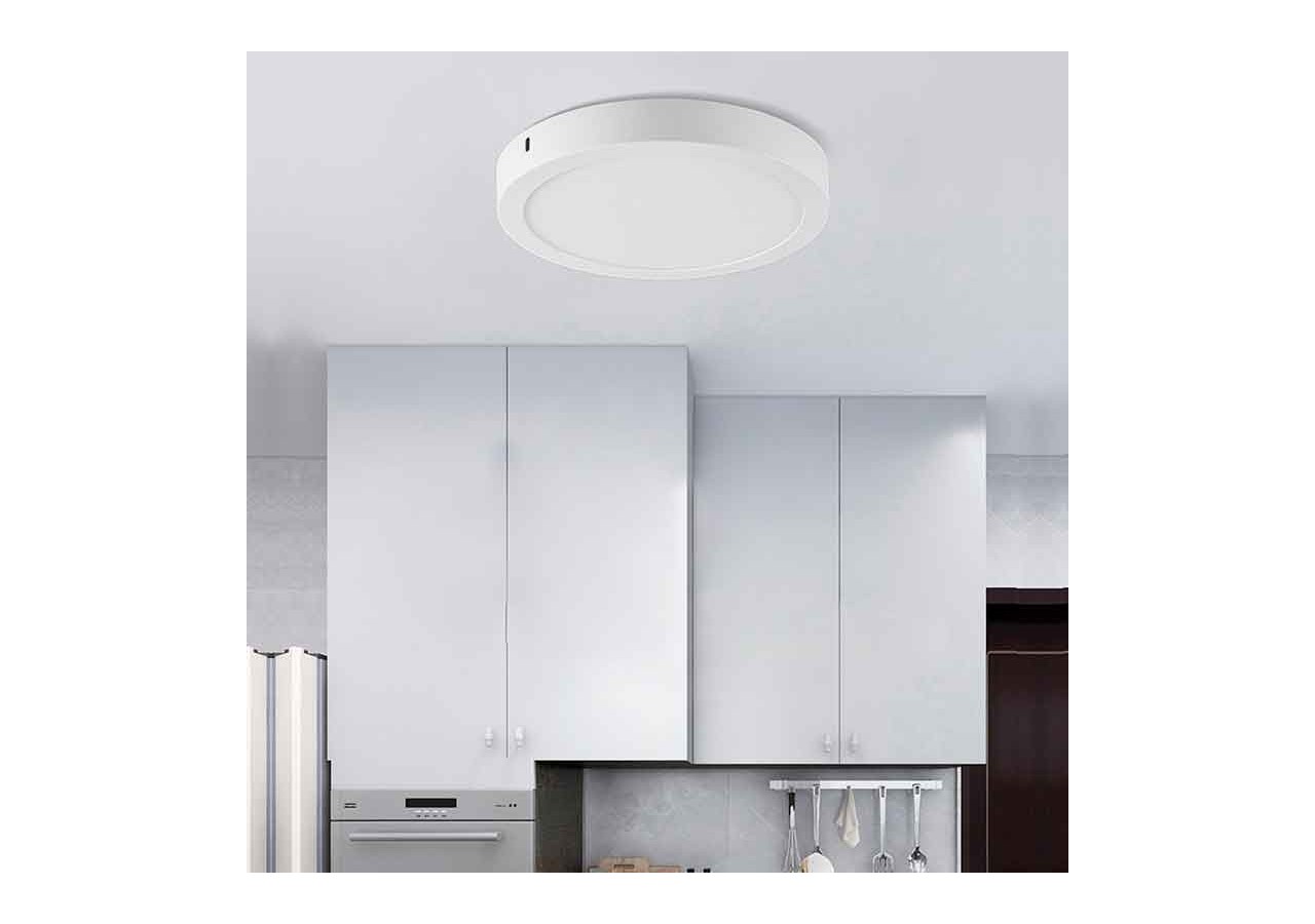 Plafonnier LED en saillie 18W Haute Efficacité - B1230-B-18W-BN - Barcelona LED