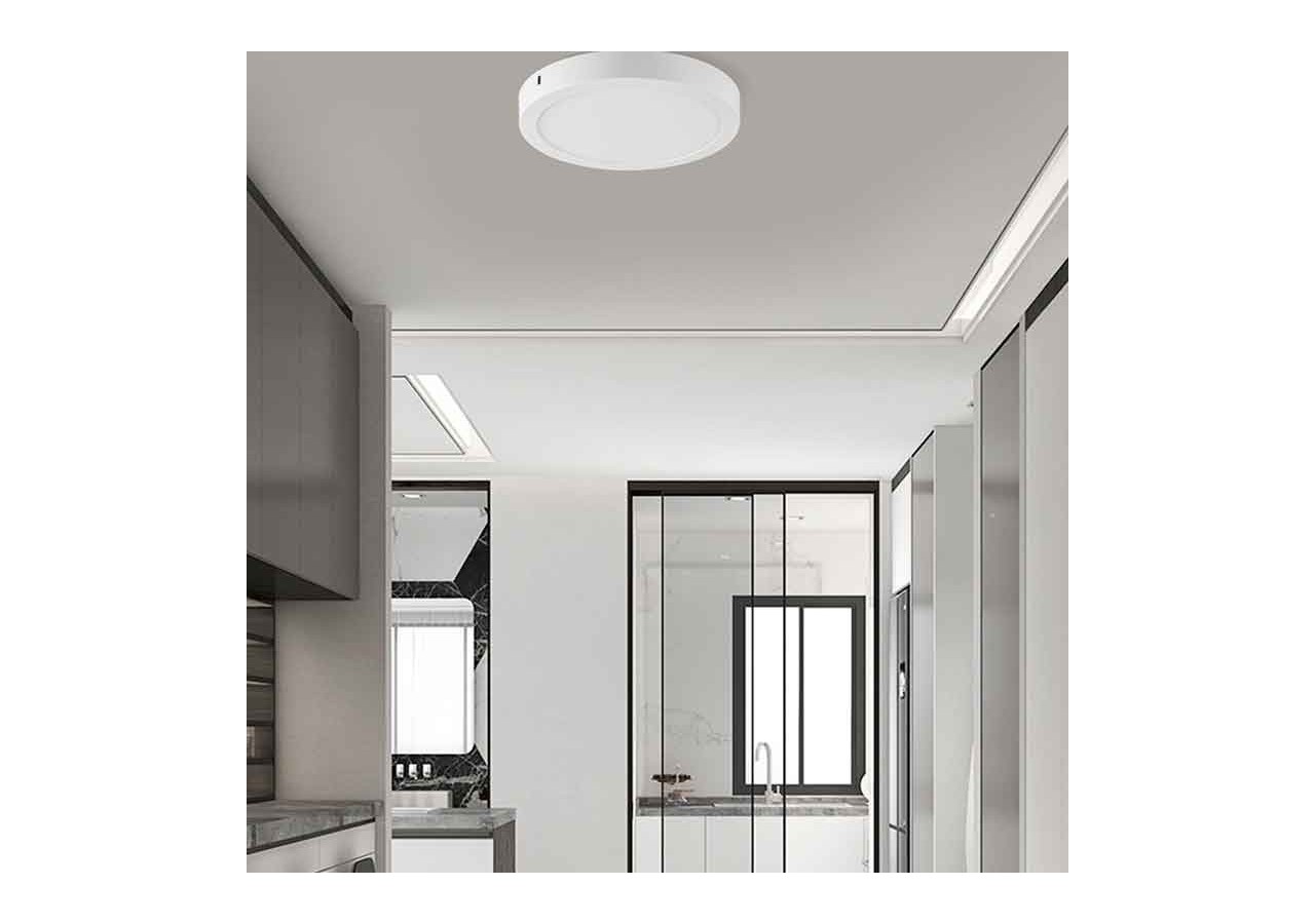 Plafonnier LED en saillie 18W Haute Efficacité - B1230-B-18W-BN - Barcelona LED