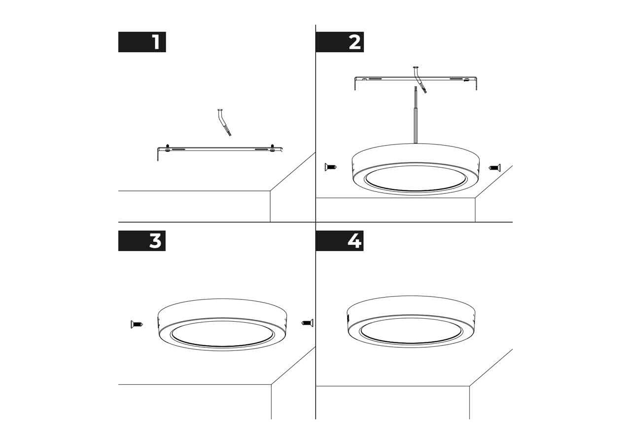 Plafonnier LED en saillie 18W Haute Efficacité - B1230-B-18W-BN - Barcelona LED