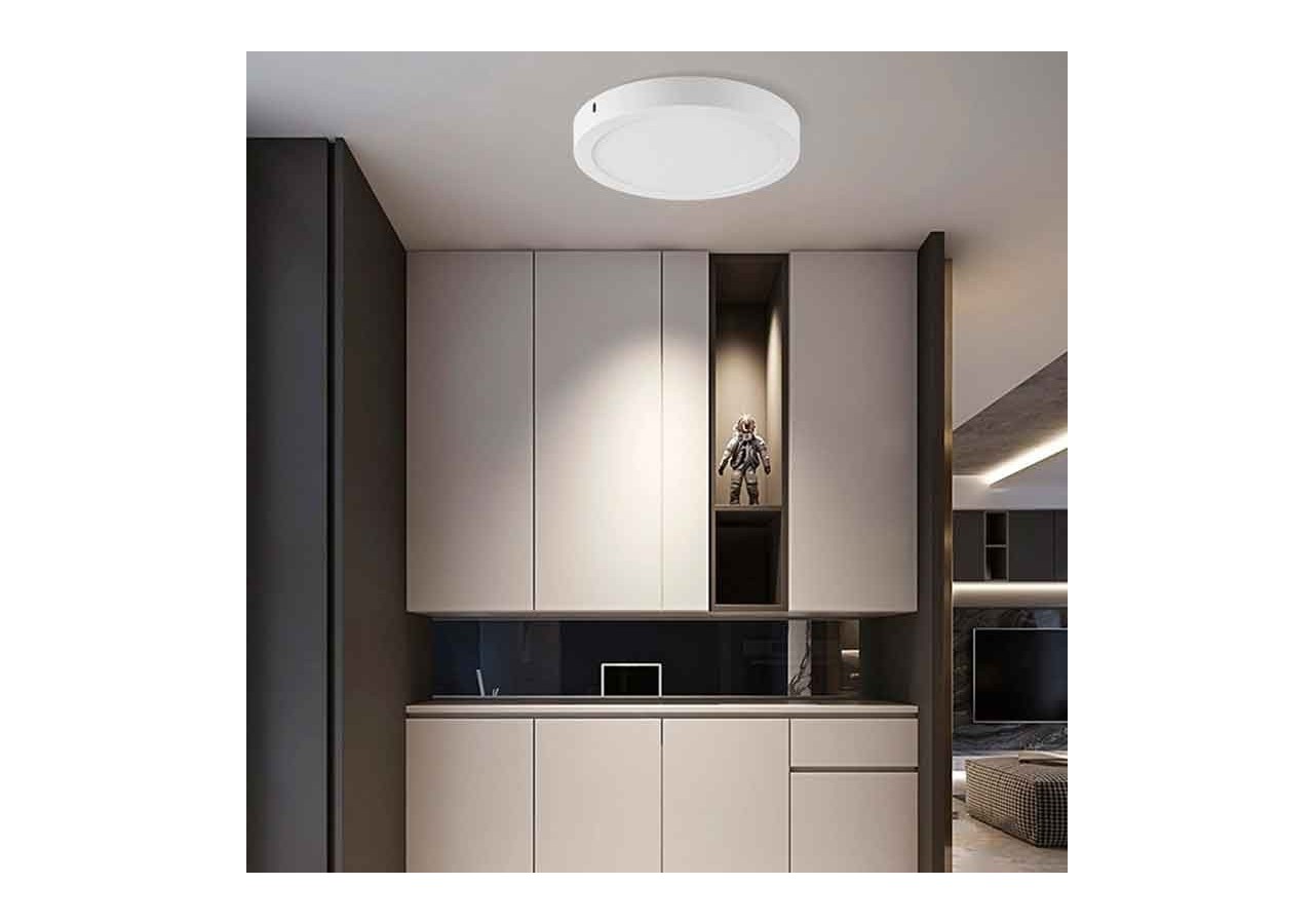 Plafonnier LED en saillie 6W Haute Efficacité - B1230-B-6W-BN - Barcelona LED