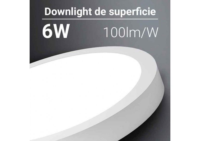 Plafonnier LED en saillie 6W Haute Efficacité - B1230-B-6W-BN - Barcelona LED