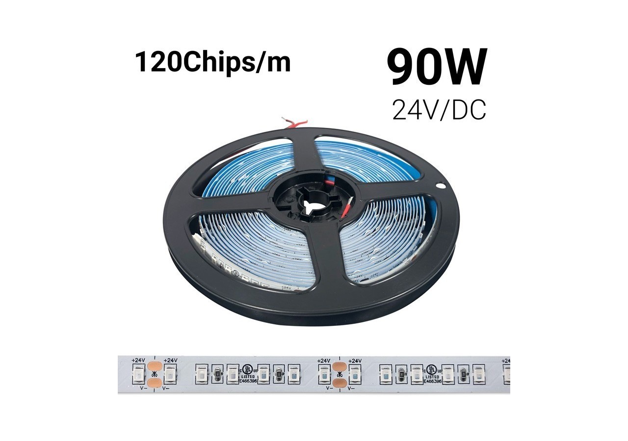 Ruban LED 24V DC - 18W/m - Couleurs - 10mm - IP20 - Rouleau de 5 mètres - 120ch/m - B1552-RO - Barcelona LED