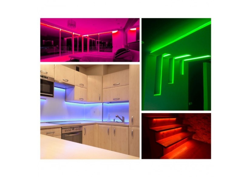 Ruban LED 24V DC - 18W/m - Couleurs - 10mm - IP20 - Rouleau de 5 mètres - 120ch/m - B1552SA - Barcelona LED