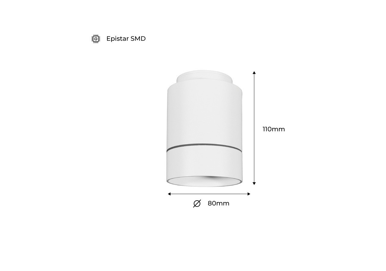 Plafonnier LED "Roller" 7W - L305-B - Barcelona LED