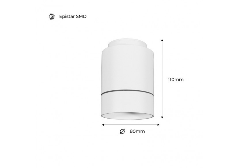 Plafonnier LED "Roller" 7W - L305-B - Barcelona LED