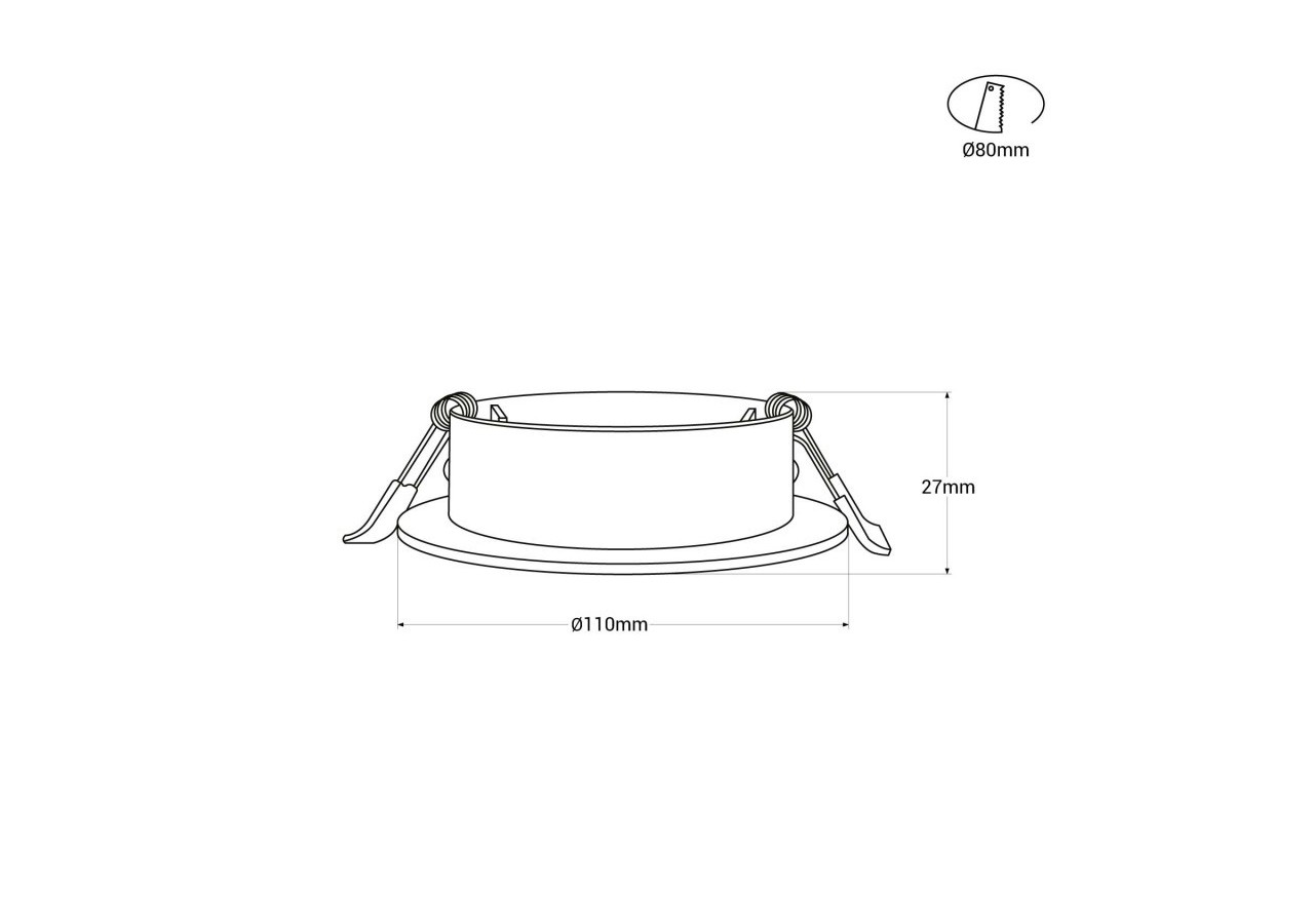 Collerette ronde orientable pour spot GU10 / MR16 diamètre 110mm - B986-R-B - Barcelona LED