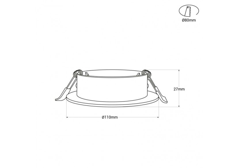 Collerette ronde orientable pour spot GU10 / MR16 diamètre 110mm - B986-R-P - Barcelona LED