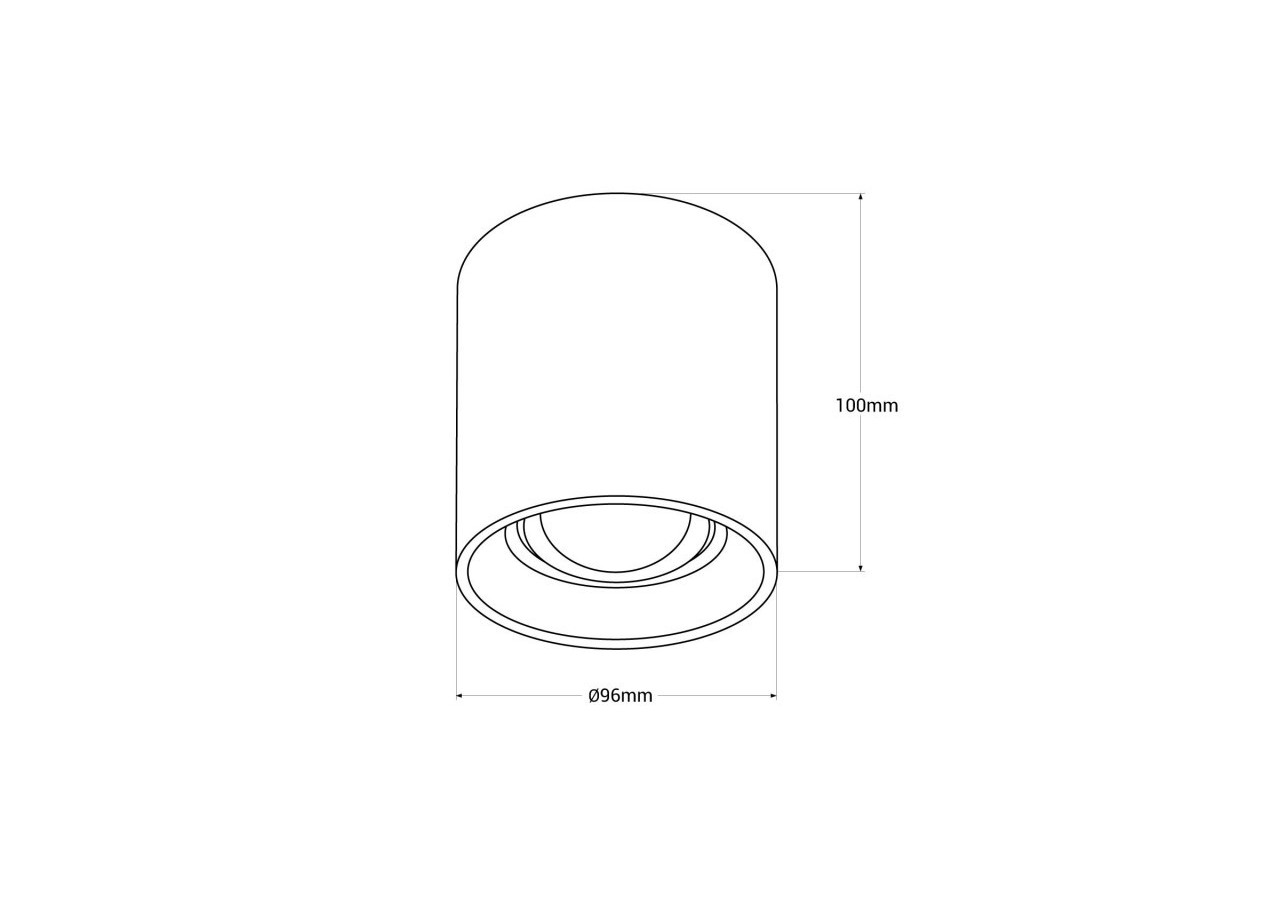 Applique plafond en polycarbonate orientable - GU10 - B985-R-B - Barcelona LED