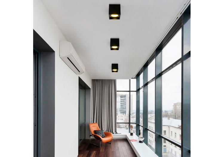 Applique plafond carrée en polycarbonate - Orientable - GU10 - B984-C-N - Barcelona LED 2