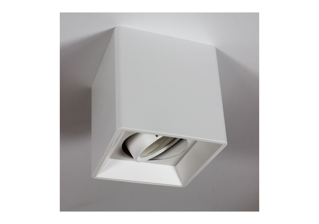 Applique plafond carrée en polycarbonate - Orientable - GU10 - B984-C-B - Barcelona LED