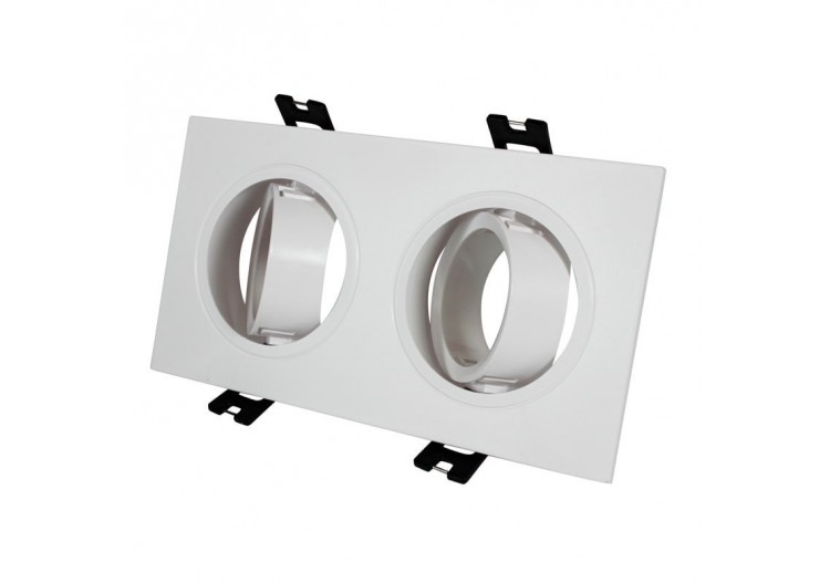 Cadran encastrable orientable pour 2 ampoules GU10, MR16 - B983-C-B - Barcelona LED