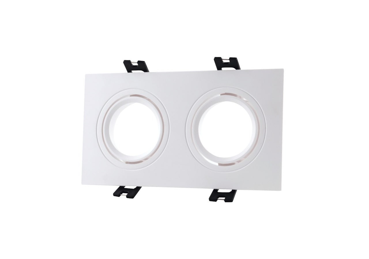 Cadran encastrable orientable pour 2 ampoules GU10, MR16 - B983-C-B - Barcelona LED