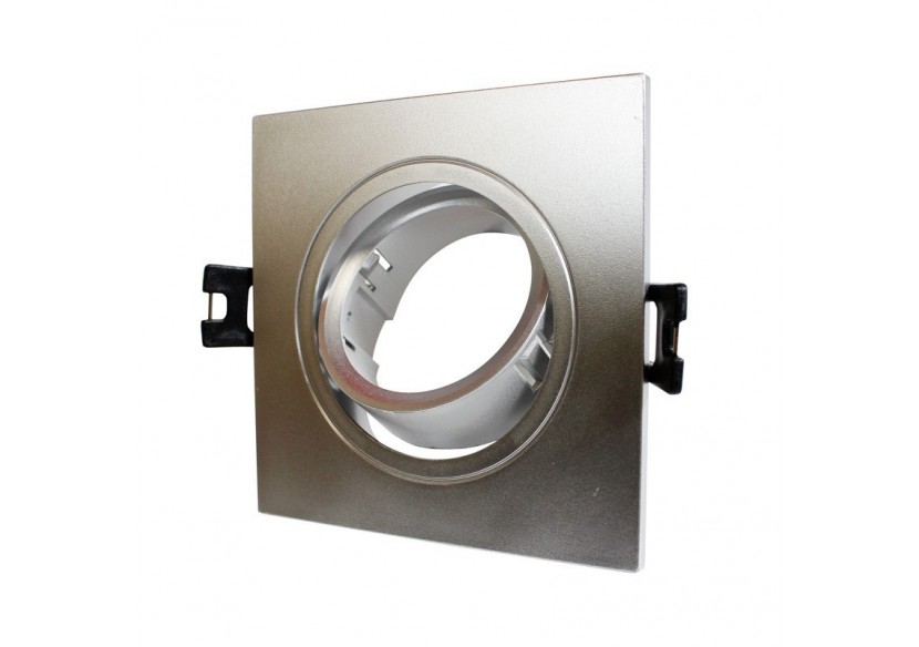 Collerette carrée orientable à encastrer pour ampoule GU10/MR16 - Découpe diamètre 75mm - B982-C-P - Barcelona LED Collerette carrée orientable à encastrer pour ampoule GU10/MR16 - Découpe diamètre 75mm - B982-C-P - Barcelona LED