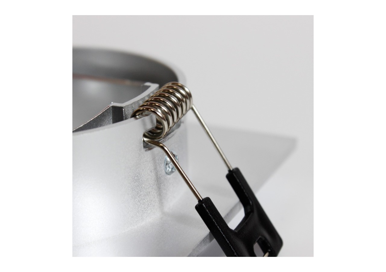 Collerette carrée orientable à encastrer pour ampoule GU10/MR16 - Découpe diamètre 75mm - B982-C-P - Barcelona LED