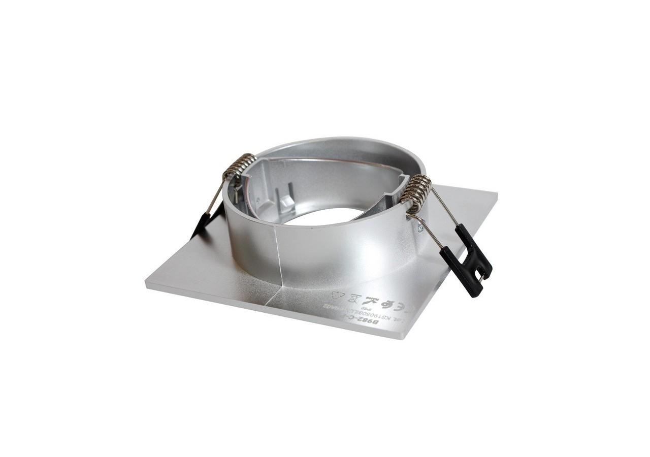 Collerette carrée orientable à encastrer pour ampoule GU10/MR16 - Découpe diamètre 75mm - B982-C-P - Barcelona LED