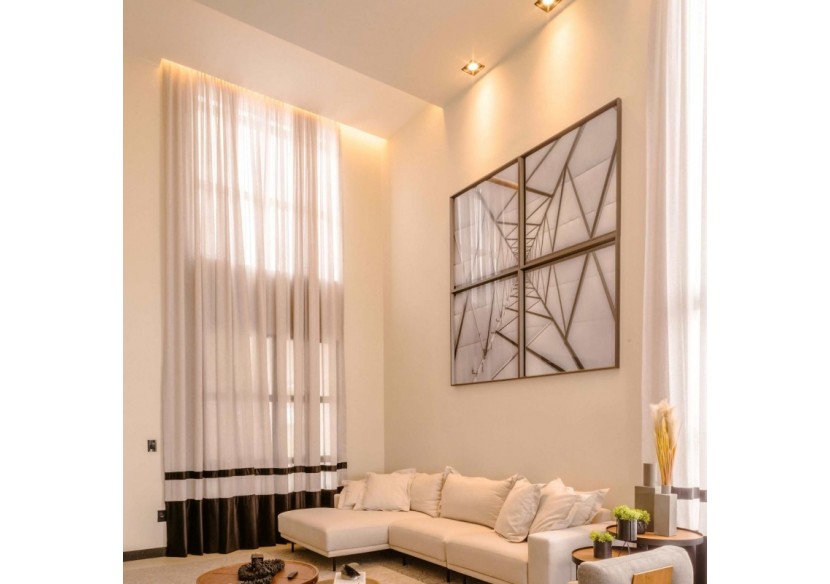 Collerette carrée orientable à encastrer pour ampoule GU10/MR16 - Découpe diamètre 75mm - B982-C-P - Barcelona LED Collerette carrée orientable à encastrer pour ampoule GU10/MR16 - Découpe diamètre 75mm - B982-C-P - Barcelona LED