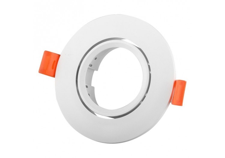 Collerette ronde orientable à encastrer pour ampoule GU10/MR16 - Découpe diamètre 75mm - B981-R-B - Barcelona LED