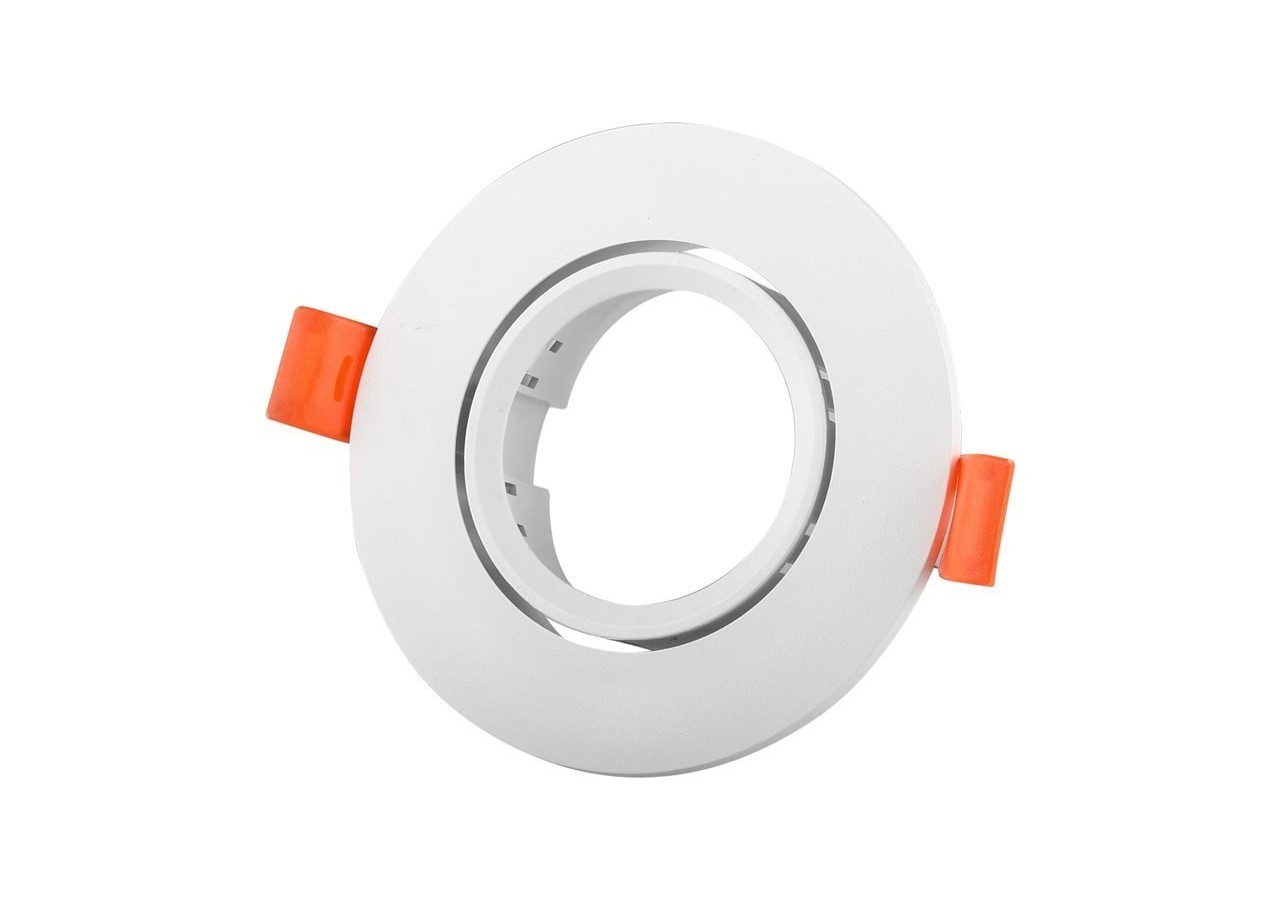 Collerette ronde orientable à encastrer pour ampoule GU10/MR16 - Découpe diamètre 75mm - B981-R-B - Barcelona LED