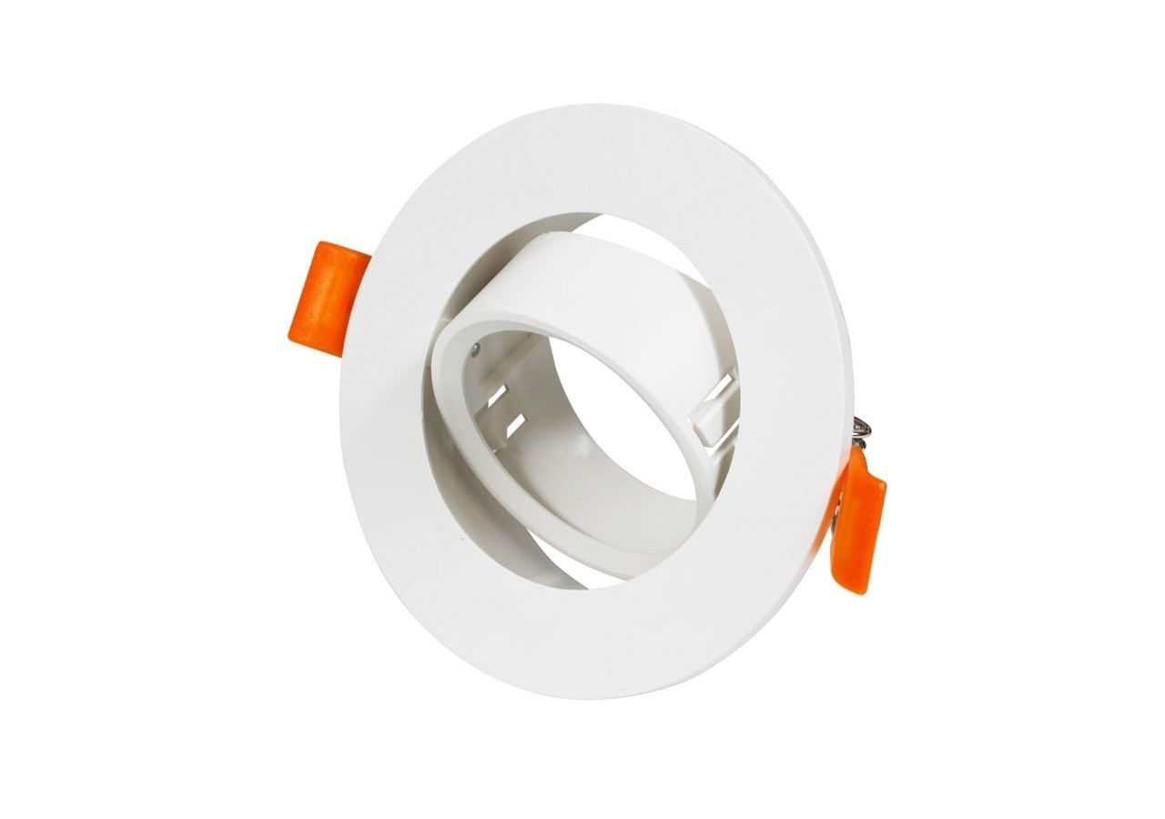 Collerette ronde orientable à encastrer pour ampoule GU10/MR16 - Découpe diamètre 75mm - B981-R-B - Barcelona LED