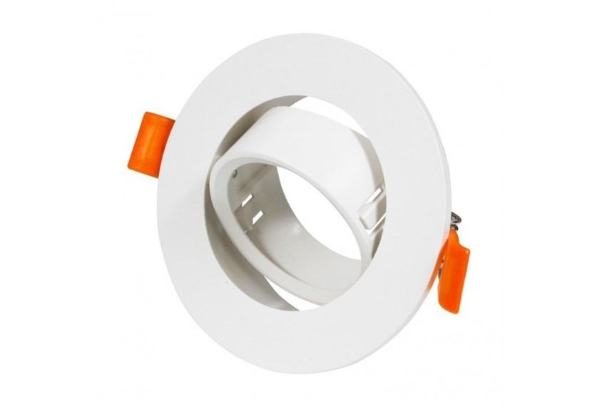 Collerette ronde orientable à encastrer pour ampoule GU10/MR16 - Découpe diamètre 75mm - B981-R-B - Barcelona LED